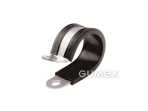 Příchytné oko RSGU W1 pro vnější průměr chráničky 10mm, šíře pásky 12mm, -40°C/+120°C, pryžový profil EPDM/pozinkovaná ocel
